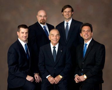 Photo of John LeJeune, J.D. Ressetar, Robert Cotner, Rodger Zimmerman and Michael Zimmerman